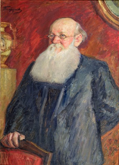 Ritratto del rivoluzionario Conte Piotr Kropotkin, 1919 da Leonid Osipovic Pasternak